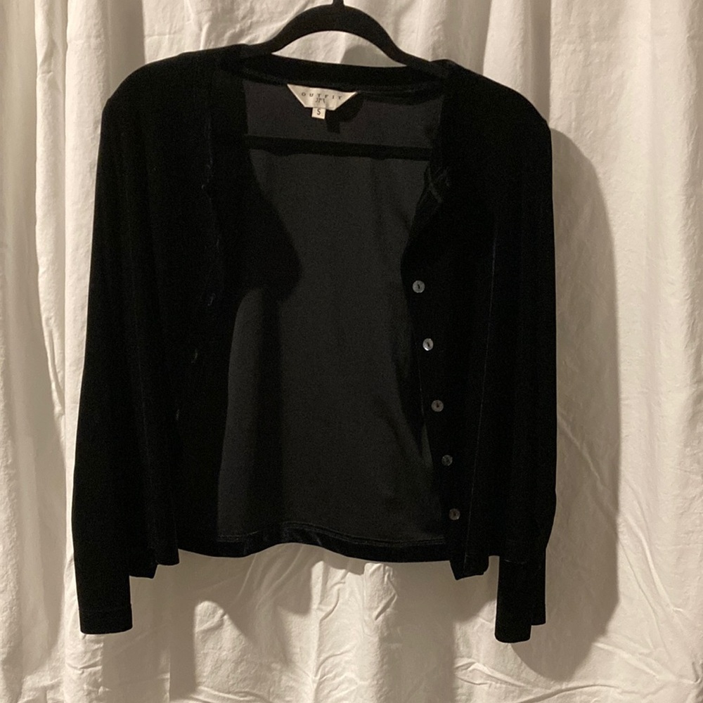 Black velvet bolero